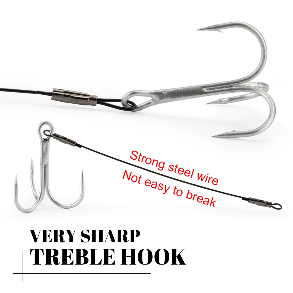 Black Pikeversatile Soft Fishing Lure With Stinger Rig Hook For