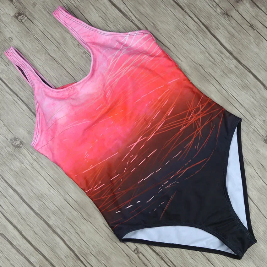 Fashion One Piece Women Swimwear Print Beach Woman Sexy Bikini Swimsuit Bathing Suit Push Up Cross Back Monokini Summer Clothes women sport swimsuits women bikini sets