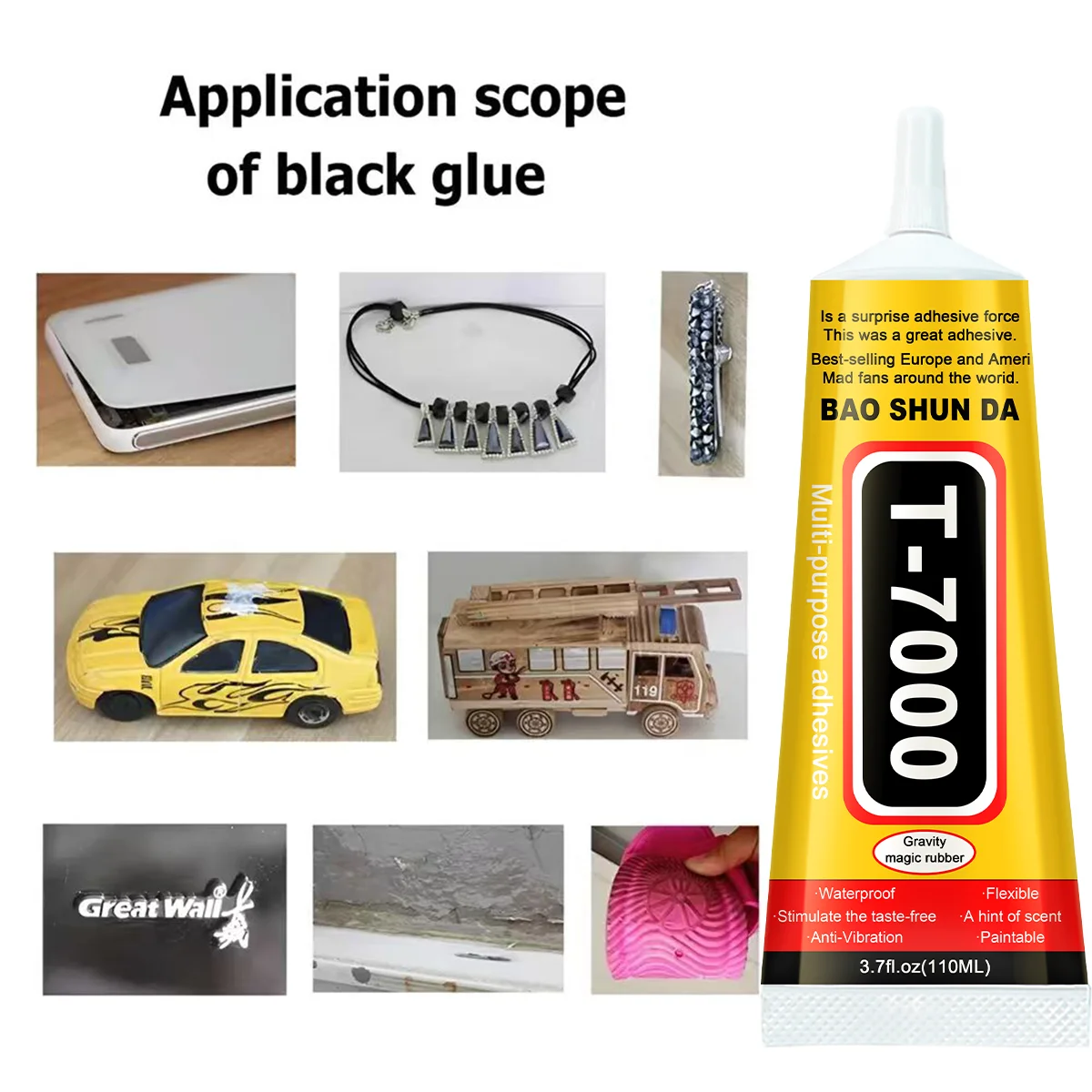 Clear Contact Adhesive with Precision Applicator - Universal Glass & Plastic Repair Glue