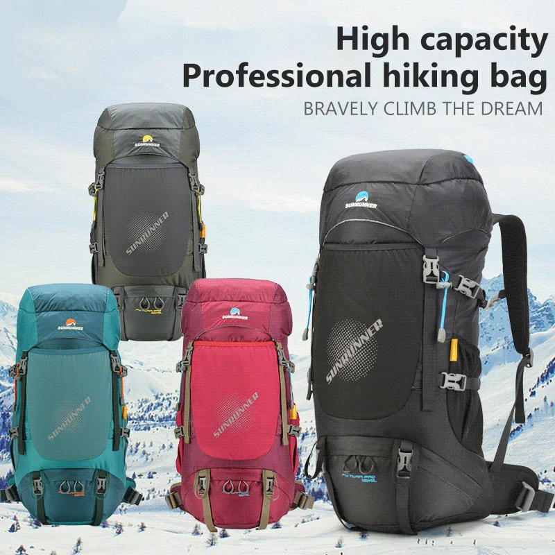 

Outdoor Backpack 60L Large Capacity Sports Travel Backpack Durable Mountaineering Hiking Climbing Bags