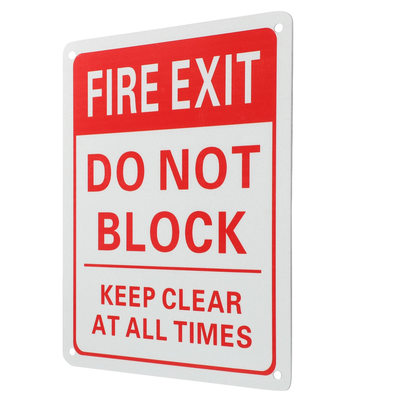 

Fire Exit Sign Caution Emergency Indicator Label Do Not Block Signs Aluminum Alloy