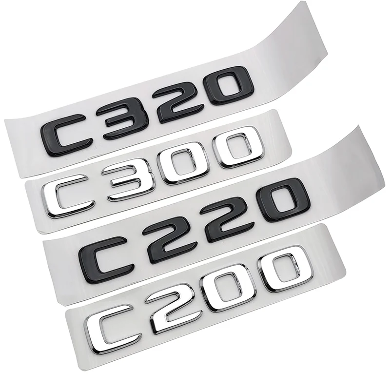 3D ABS 자동차 트렁크 배지 스티커, 후면 스타 로고 57mm, 메르세데스 C 200 220 300 320 W203 W204 W205 액세서리