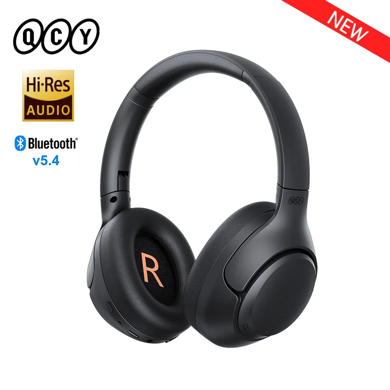QCY Auriculares Bluetooth H3 ANC sobre la oreja, cancelación activa de  ruido Bluetooth 5.3 auriculares con micrófonos, sonido de audio de alta