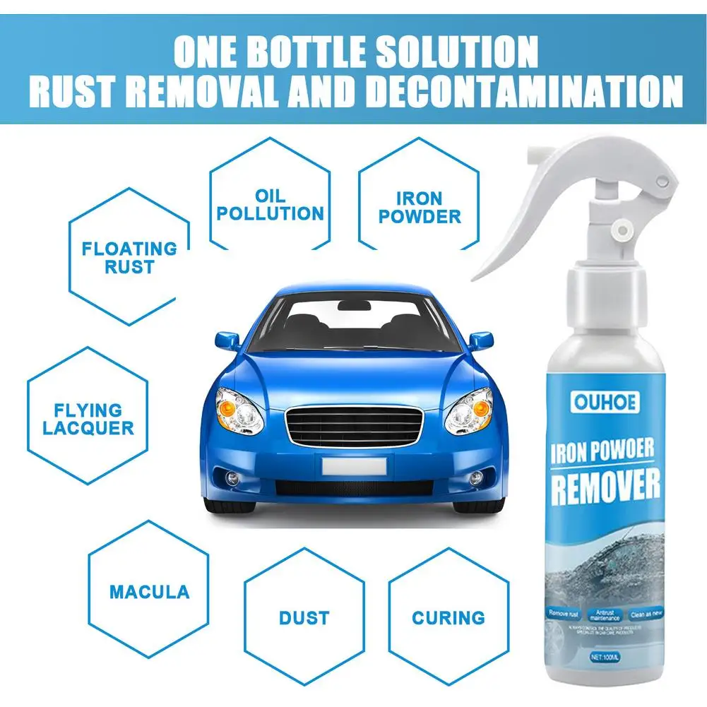 Car Rust Remover Spray Metal Chrome Paint Anti-Oxidation Maintenance Iron Powder Cleaning Super Rust Remover Spray Dropship