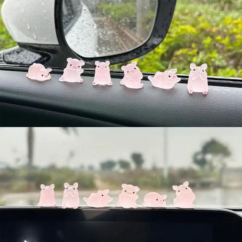 

Rubber Cute Toy Car Ornaments Automotive Mini Pigs Dashboard Decorations Automobile Dashboard Decorations Auto Accessories