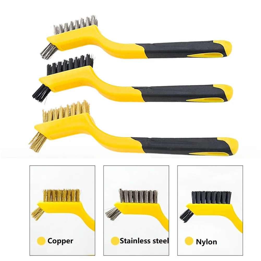 1 Pc Wire Brush Brass Nylon Stainless Steel Brush 180mm Rust Remover Metal Clean Polishing Hand Cleaning Manual Tools cleaning brush wire brush stainless steel wire brush wire brush set wire cleaning brush electric wire brush