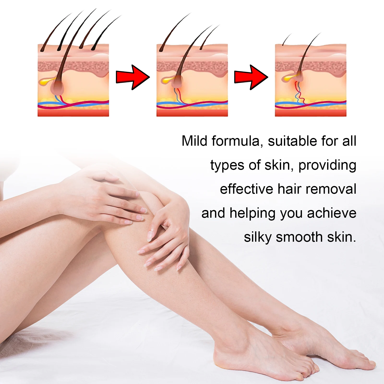 Hair Removal Wax Strips Quick Remove Armpit Leg Body Hair Temperate Painless Double Sided Moisturizing Cold Waxing Wipe Stickers 4