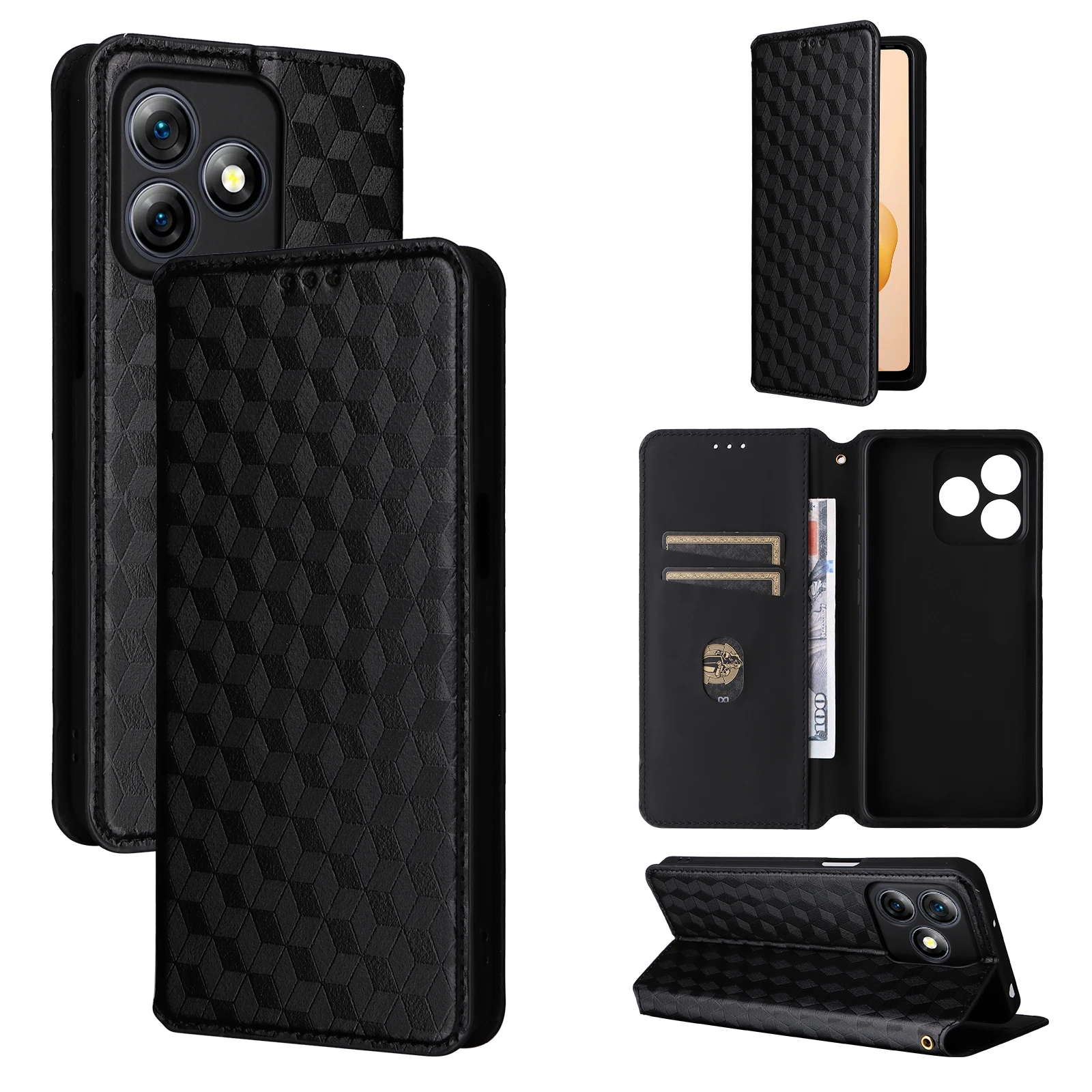 SEAHAI Cover per Huawei Nova 12i, Ultra Sottile Custodia Premium PU Pelle Portafoglio Kickstand Slot per Schede [RFID Blocking] TPU Antiurto Flip Cover Libro, Blu