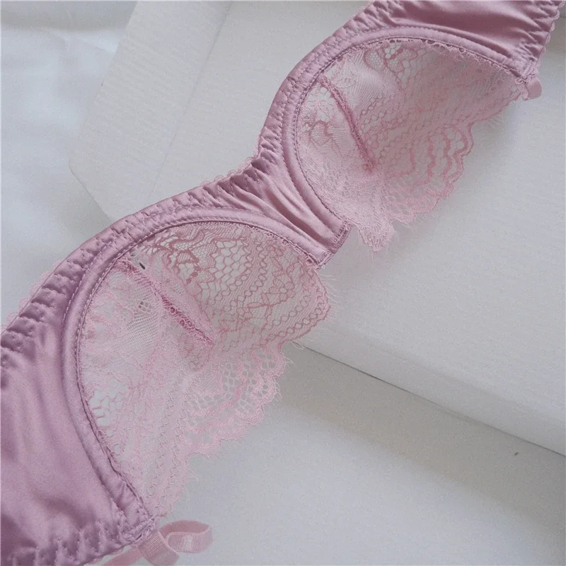 Intimo da donna Bralette Set Lingerie sexy Reggiseno erotico in pizzo Intimo femminile Reggiseno in pizzo Mutandine Reggiseno perizoma e set di slip - immagine 6