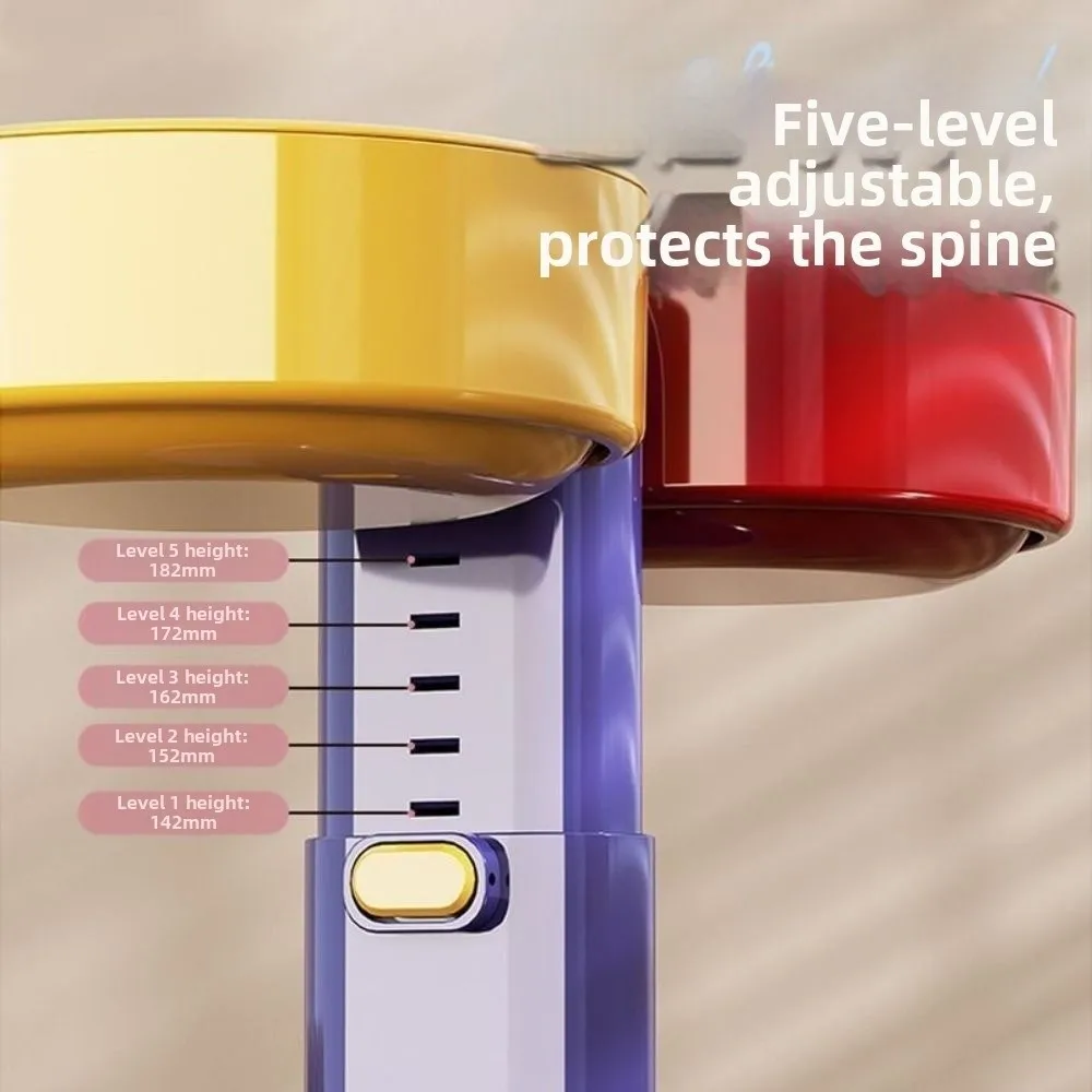 Suction Cup Type Pet Feeding Basin Protect Cervical Spine Rotatable Cat Food Water Bowl Stable Detachable Pet Food Dispenser