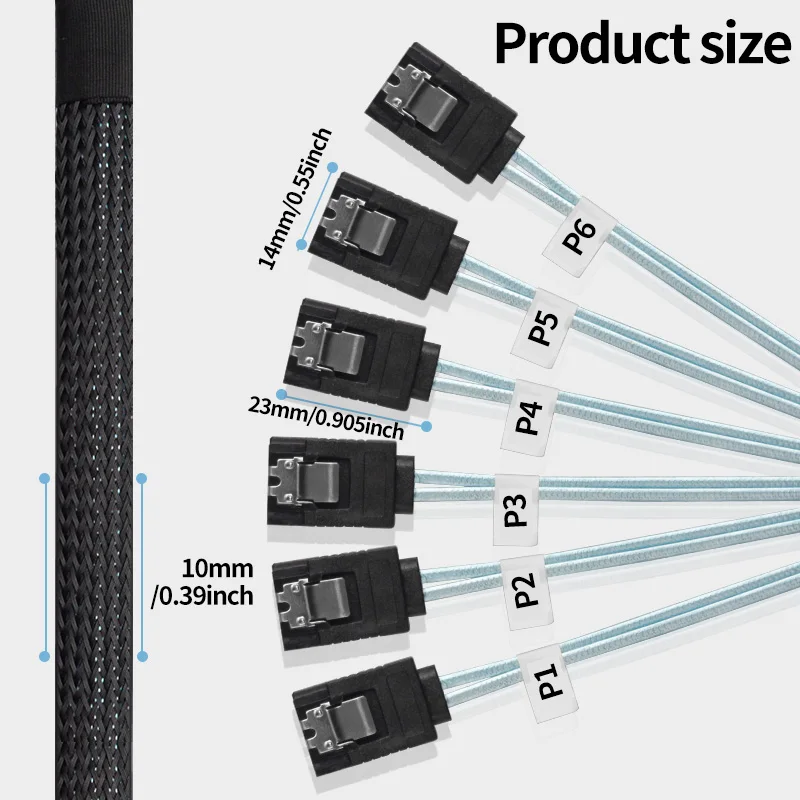 4/6 개/대 Sata-Sata 케이블 6 포트/세트 날짜 케이블 7 핀 Sata Sas 케이블 6Gbps Sata-Sata HDD 케이블 코드 서버 마이닝 용