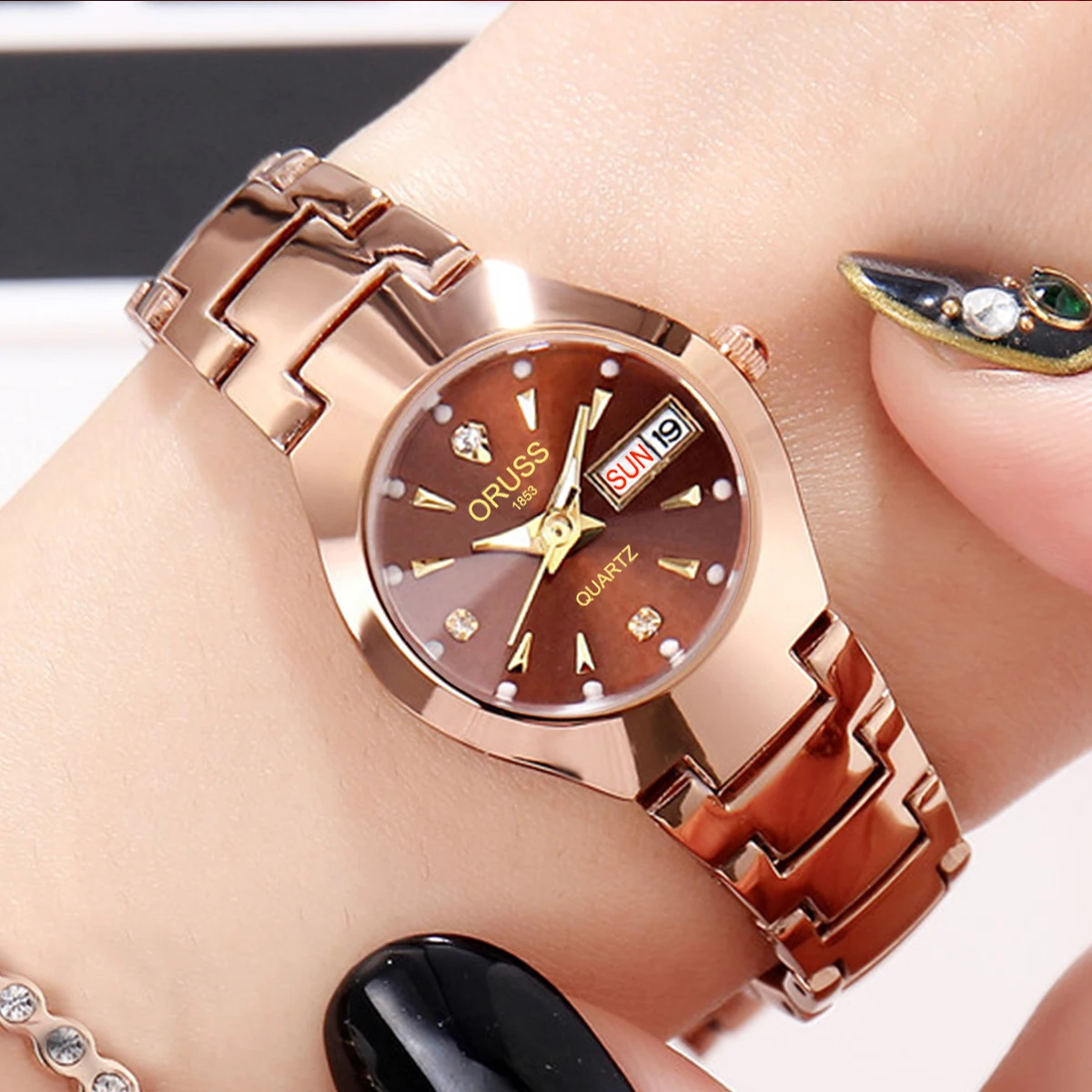 ORUSS Couple Watch Waterproof Casual Fashion Women Men Quartz Watches Ladies Stainless Date Week Men Clock Lover's Date Gift ORUSS Couple Watch Waterproof Casual Fashion Women Men Quartz Watches Ladies Stainless Date Week Men Clock Lover's Date Gift