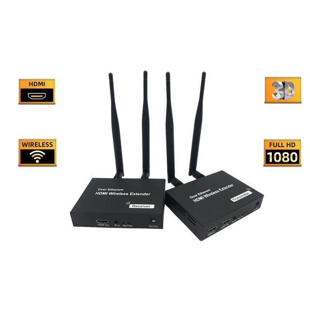 200M Wireless HDMI Extender 1080P Screen Share Video Transmitter Receiver 1 To 4 Wireless Wifi Adapter DVD Camera PC To TV