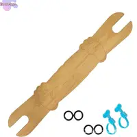 Adjustable High Chair Footrest Stable Design Wooden Material Baby Highchairs Pedal Non-slip 50cm Length Highchair Accessory