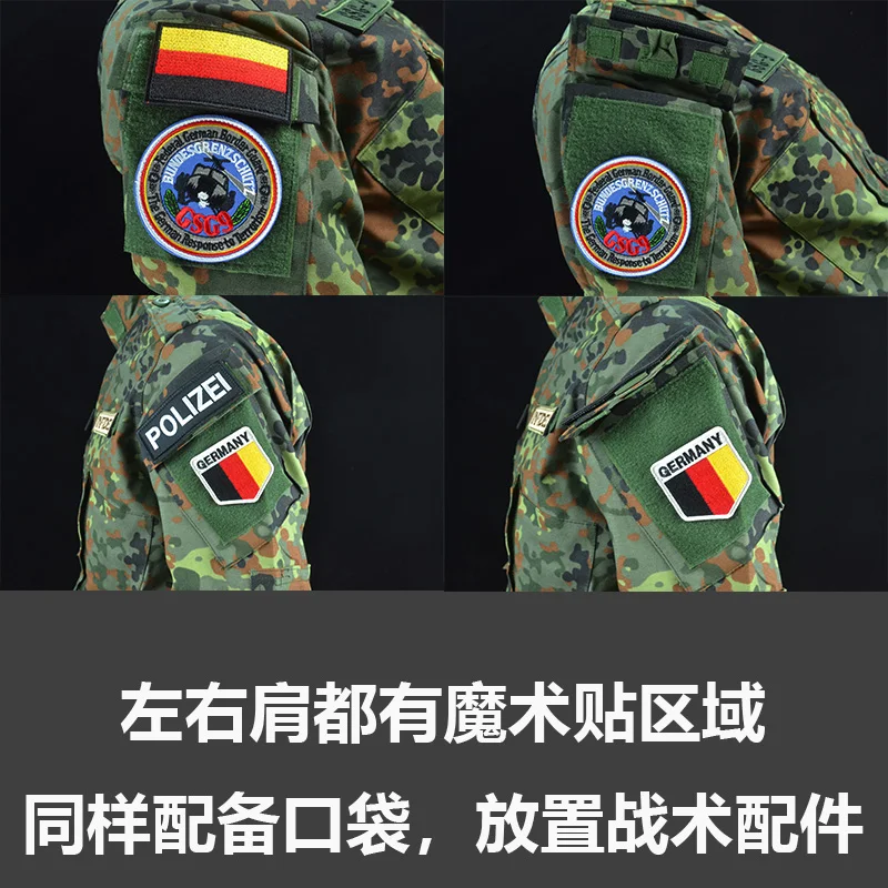 Deutsche gefleckte Dschungel-Trainingsuniform ACU Field Uniform GSG9 Special Operations Armband – Detail 3