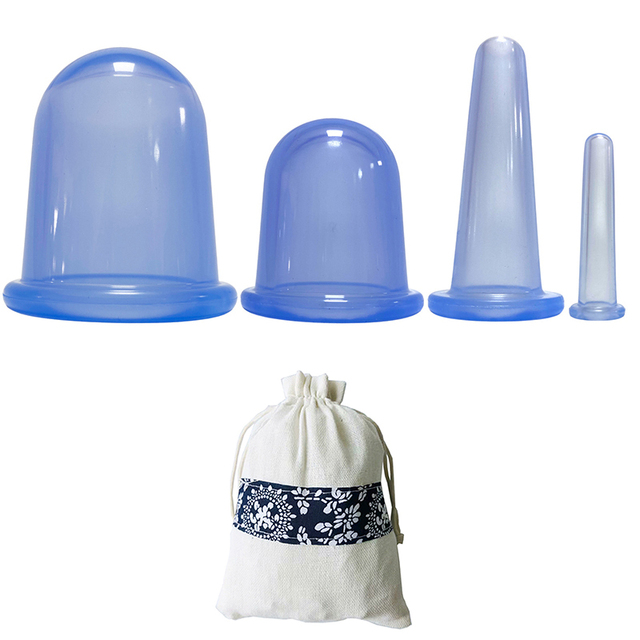 Jar Silicone Vacuum Cupping Cans for Massage ventouse anti cellulite Suction Cup Face Body Pain Relief Massage masajeador