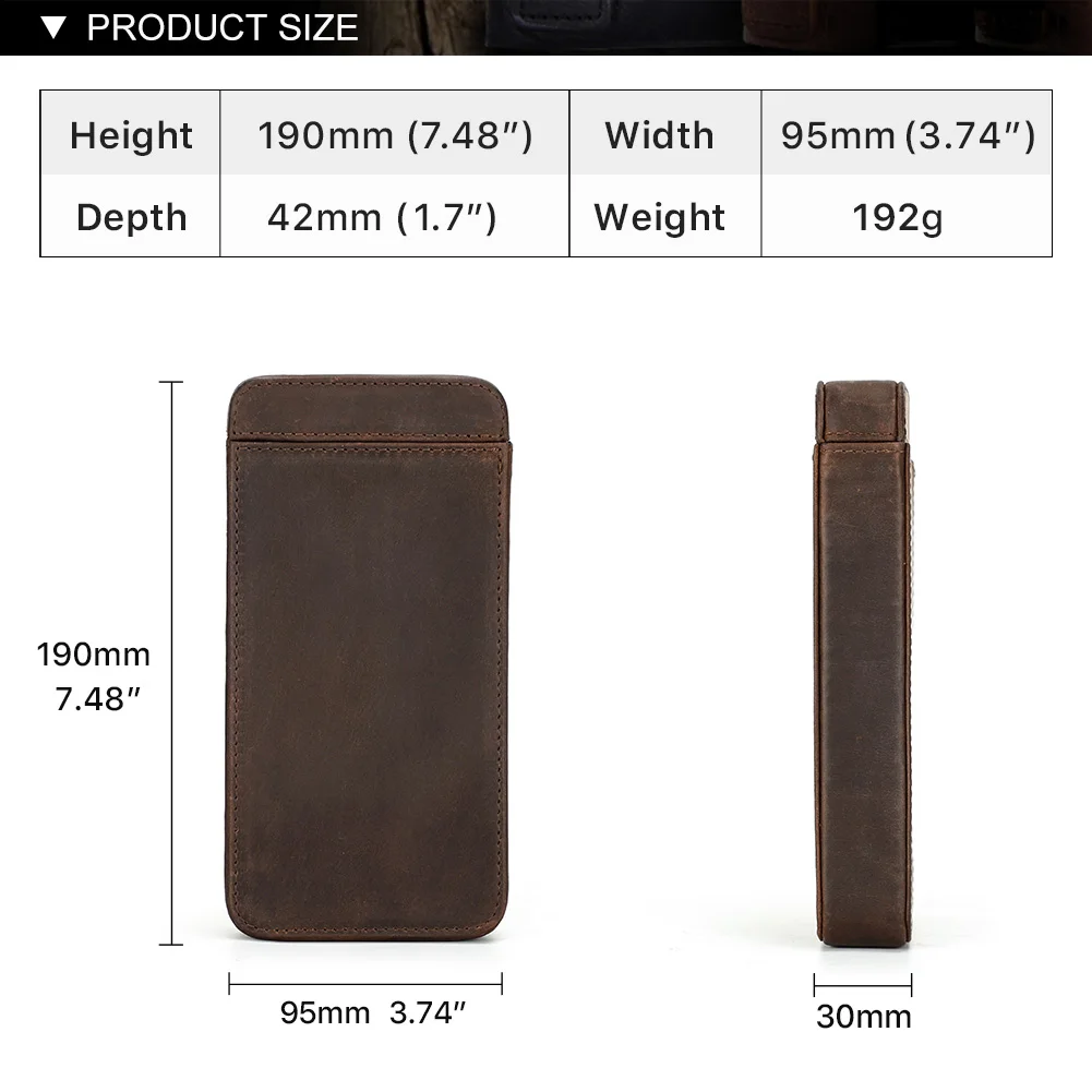 Handmade Vintage Genuine Leather Single Watch Slip Case Display Watches Organizer Travel Portable Pouch For Men or Women Gifts