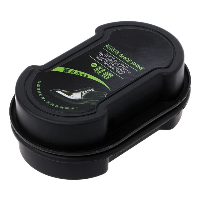 D0AD 빠른 광택 신발 청소 브러시 ​​액체 청소 왁스 가죽 연마 스폰지