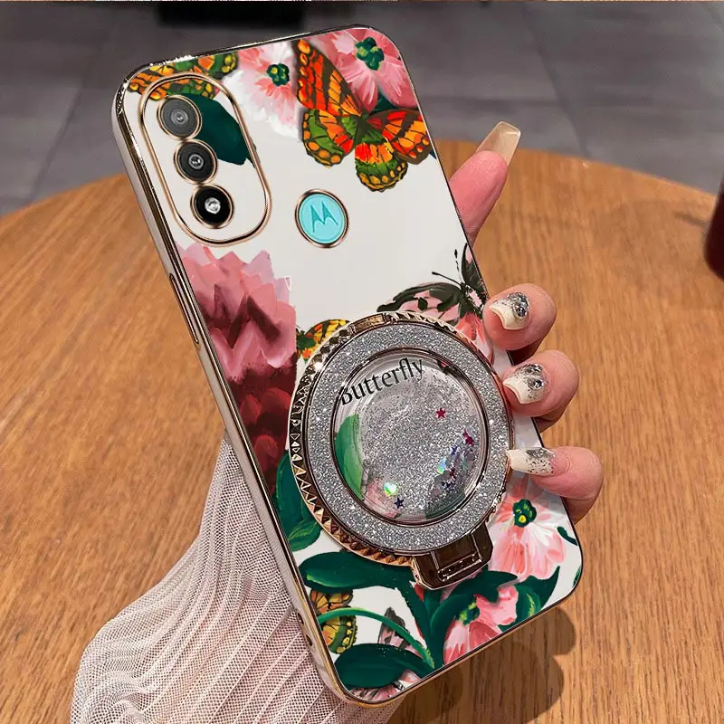 Colorful Butterfly Plating Phone Case Cover