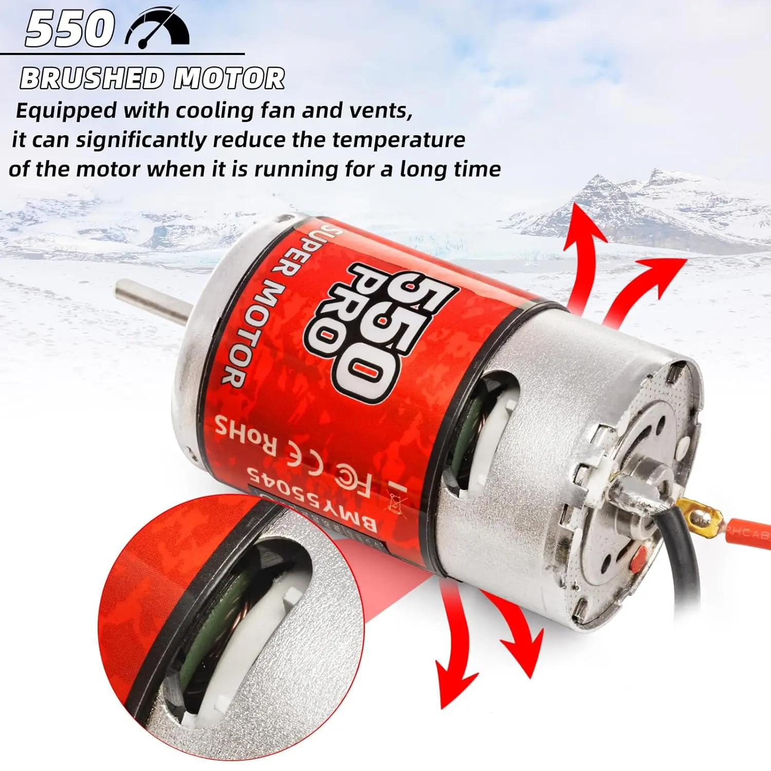 Moteur 550 Pro 12T 10T 20T 27T 45T 65T pour Crawler RC