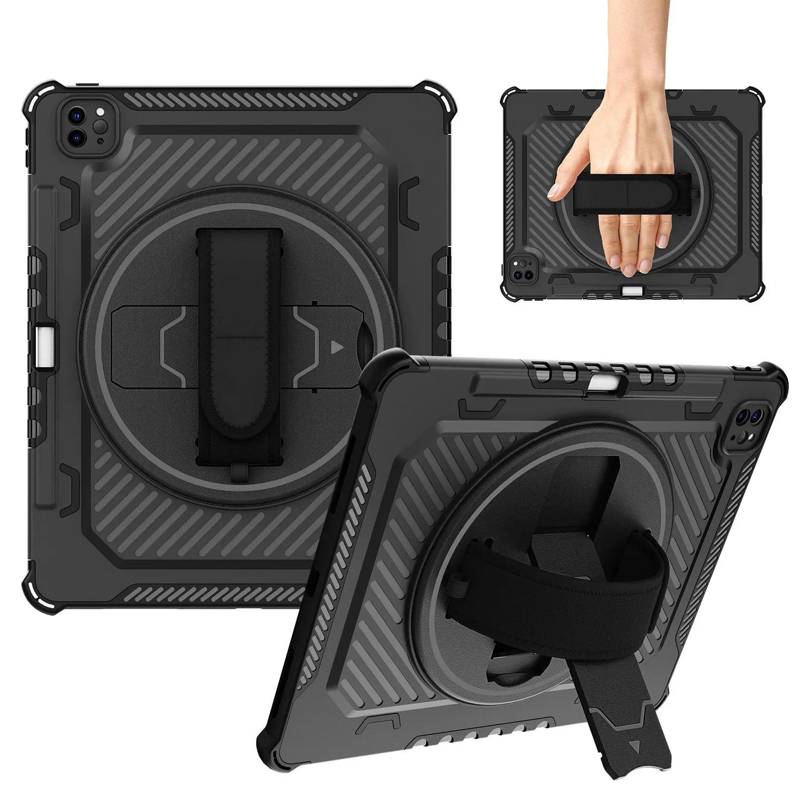 Capa de Suporte à Prova de Choque com Alça Capa para Ipad Pro 11 12.9 m2 2023 2023 Air 10ª Geração 10.9 Funda Capa