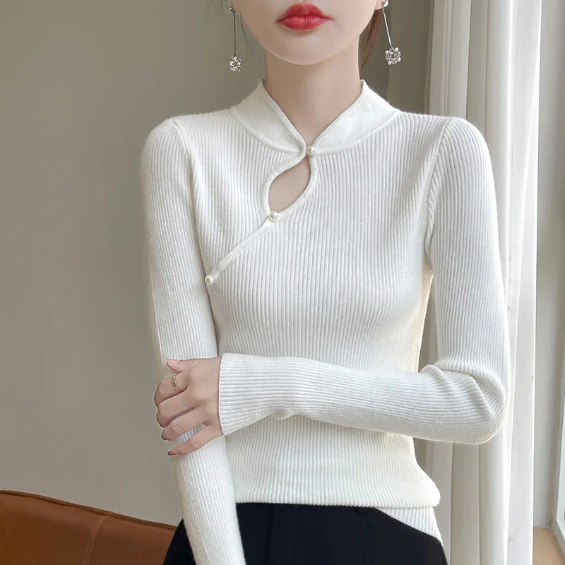 2024 Autumn And Winter New Cashmere sweater Women Pullover Casual Knitted Long Sleeve Cashmere sweater Women 4