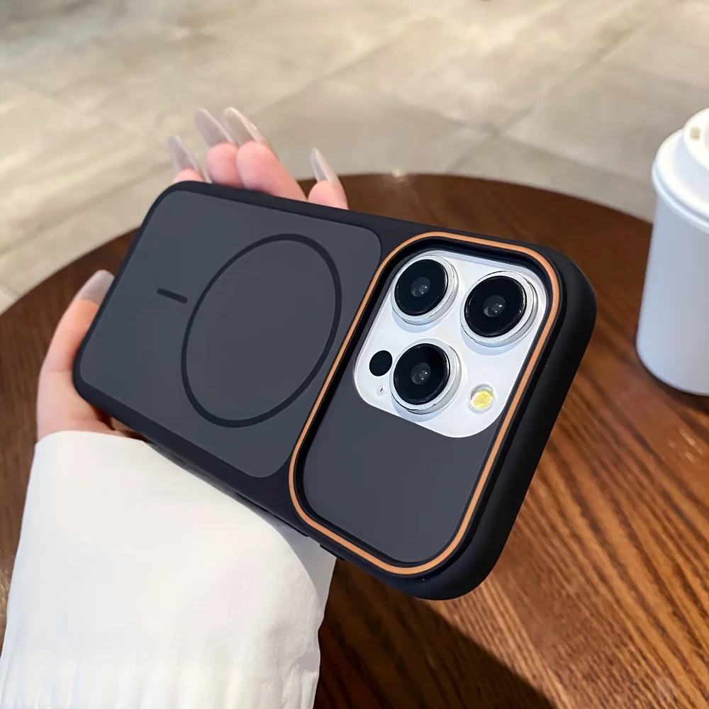 Luxury Dual Tone Phantom Magnetic Phone Case with Large Viewport and Shockproof Back Cover