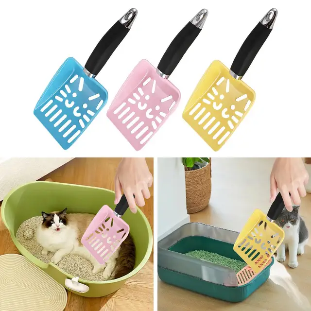 Cat Litter Scoop Household Pet Supplies Comfortable Grip for Cat Litter Box 3