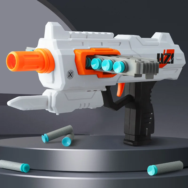 Belt-fed continuous-fire soft bullet gun boy gift wind and flame XH919 institutional gift toy 3