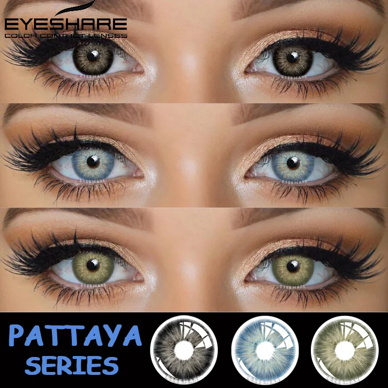 

EYESHARE 1 Pair Color Contact Lenses For Eyes Pattaya Natural Yearly Use Lenses Blue Multicolored Contact Lens Beauty Pupils