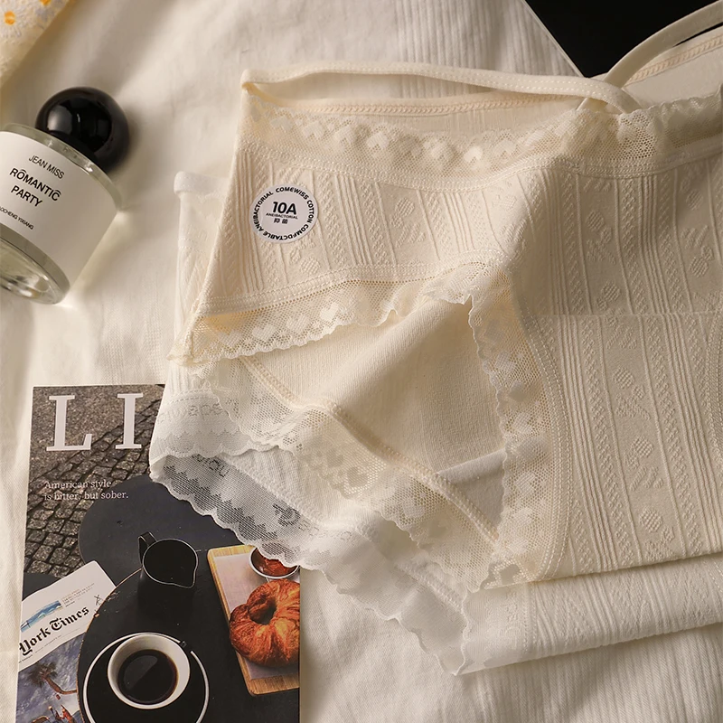 Modisches Spitzenhöschen-Set, Unterwäsche für Damen, Damen-Dessous, sexy Baumwoll-Slip, dreieckige Unterhose, nahtlose Dessous – Detail 16