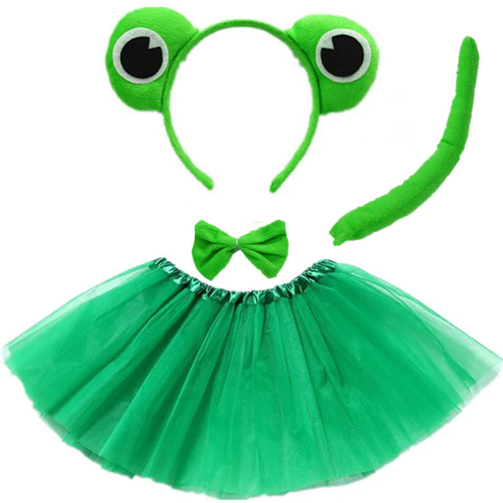Animal Cosplay Costume Cartoon Kids Child Frog Prince Headband Tutu Skirt Tie Tail Party Animal Gift Birthday Halloween Costume Cosplay