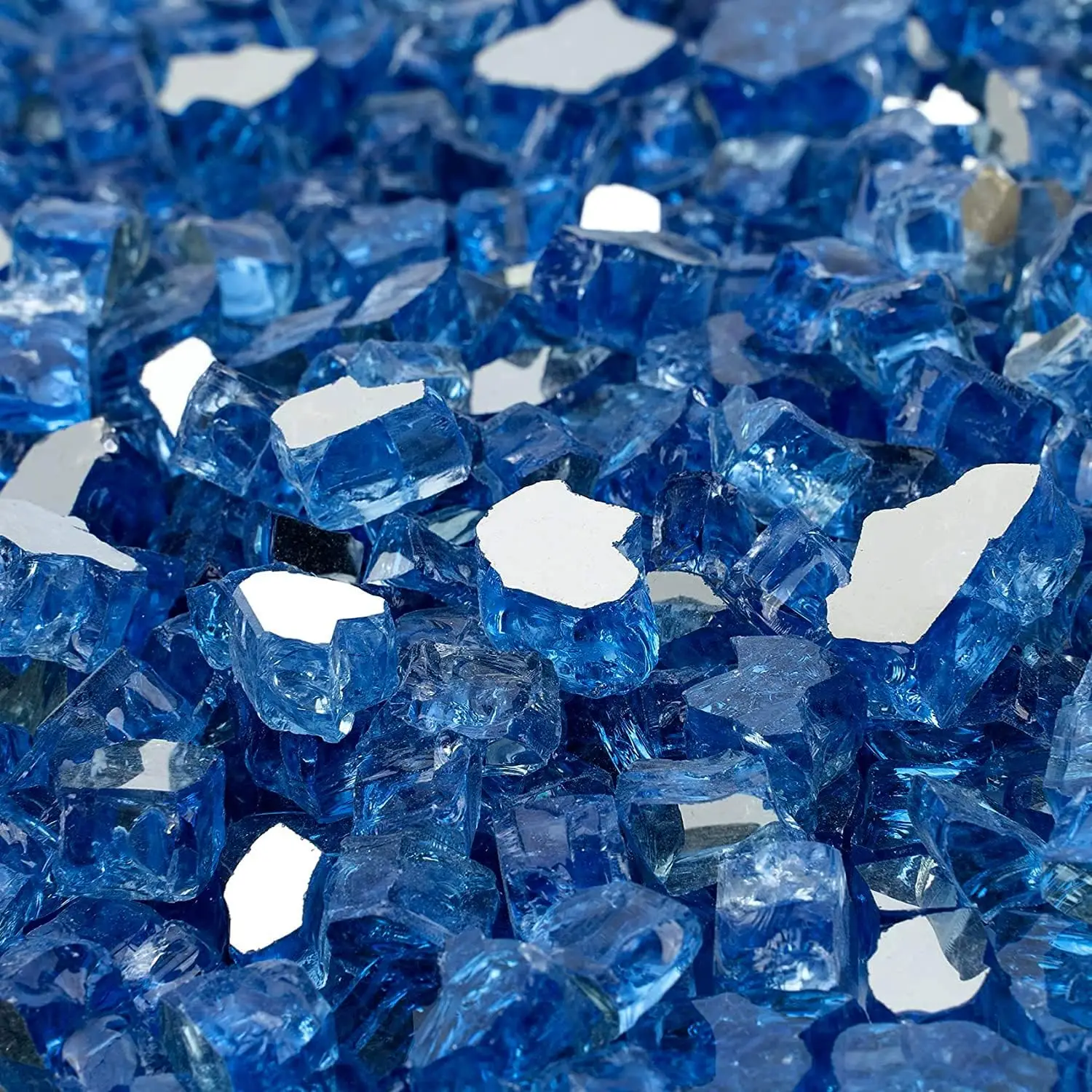 1/4 Inch Reflective Fire Glass Rocks 2