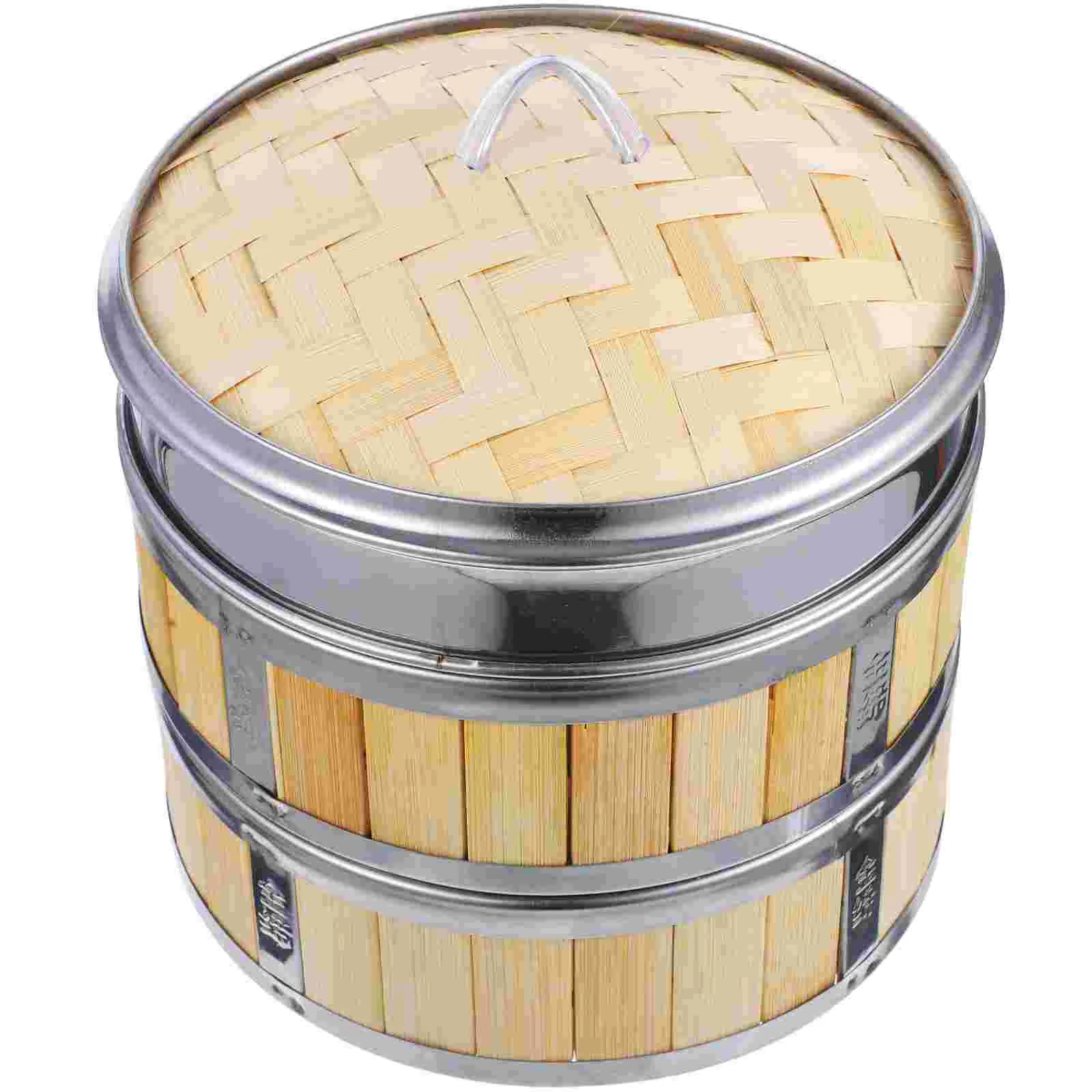 

Bamboo Steamer Basket Chinese Dim Sum Dumpling Baskets Buns Cage Fish Rice Snack Basket Kitchen Cooking Tools Cypress Wooden