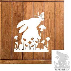 Easter Rabbit Kiss Butterfly Metal Cutting Dies Animal Mold For DIY Scrapbook Paper Cards Embossed Decorative Craft  Die Cut New