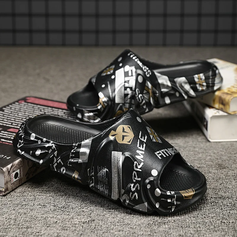 Slip-Hausschuhe für Herren, rutschfest, mit dicker Sohle, weiche Schaumstoff-Slipper, bequeme Slipper für drinnen und draußen_voghion.com