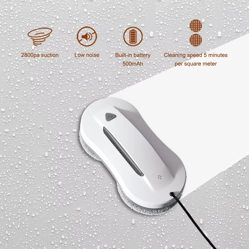 Robot Washing Glass Window Robot Cleaner Two Sides Spray Water 2800Pa Suction Built-in battery 500mAh Smart home appliance 2