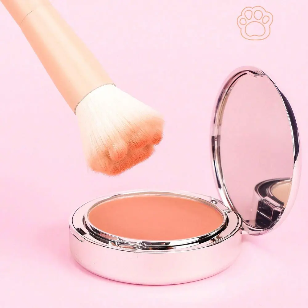 1pc New Cat Paw Blush Brush With Storage Box, Professional Makeup Tool Suitable For All Skin Types 5