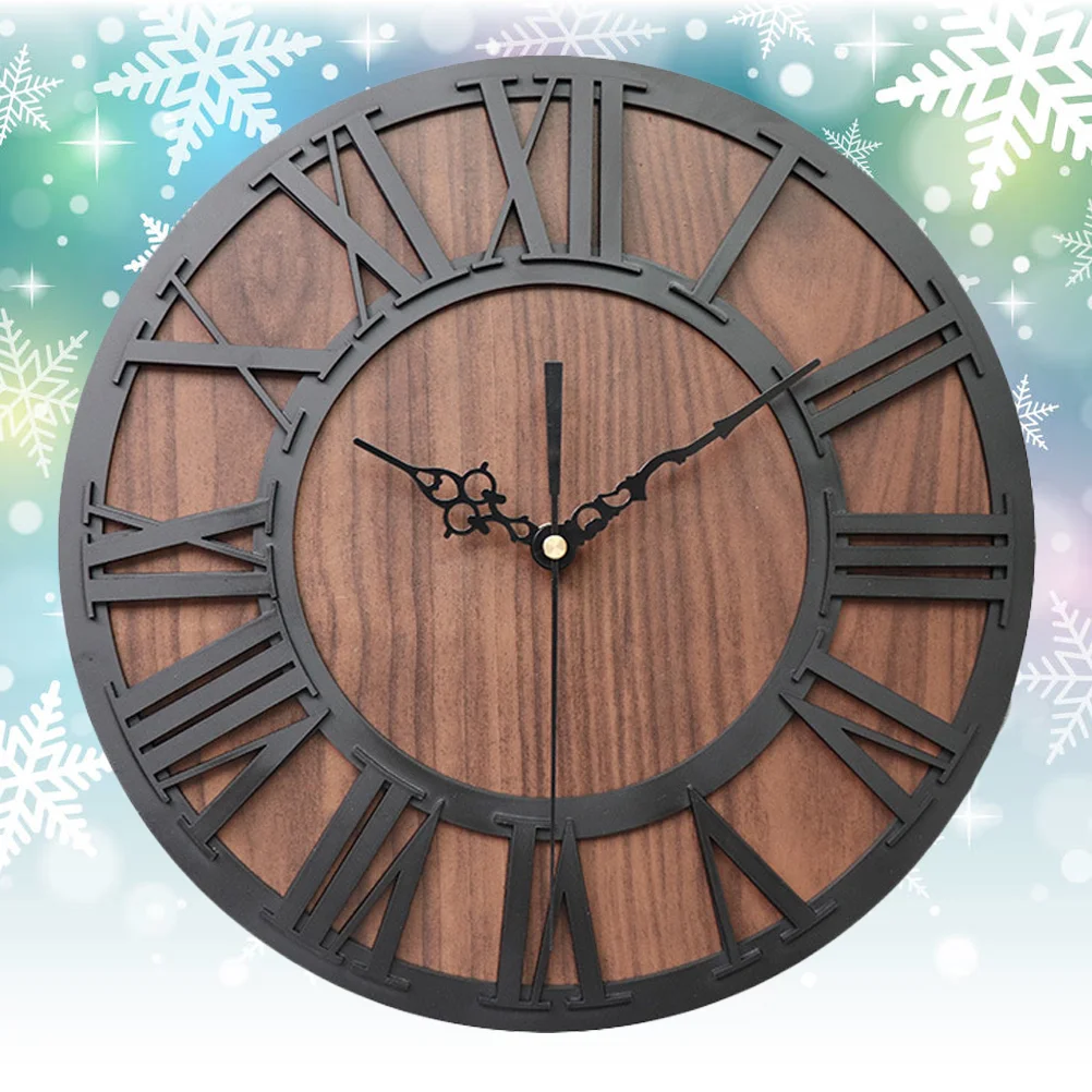 

Roman Digital Wall Clock Simulation Wooden Wall Clock Roman Number Craft Wall Clock Acrylic Wall Clock (Black Shipment without