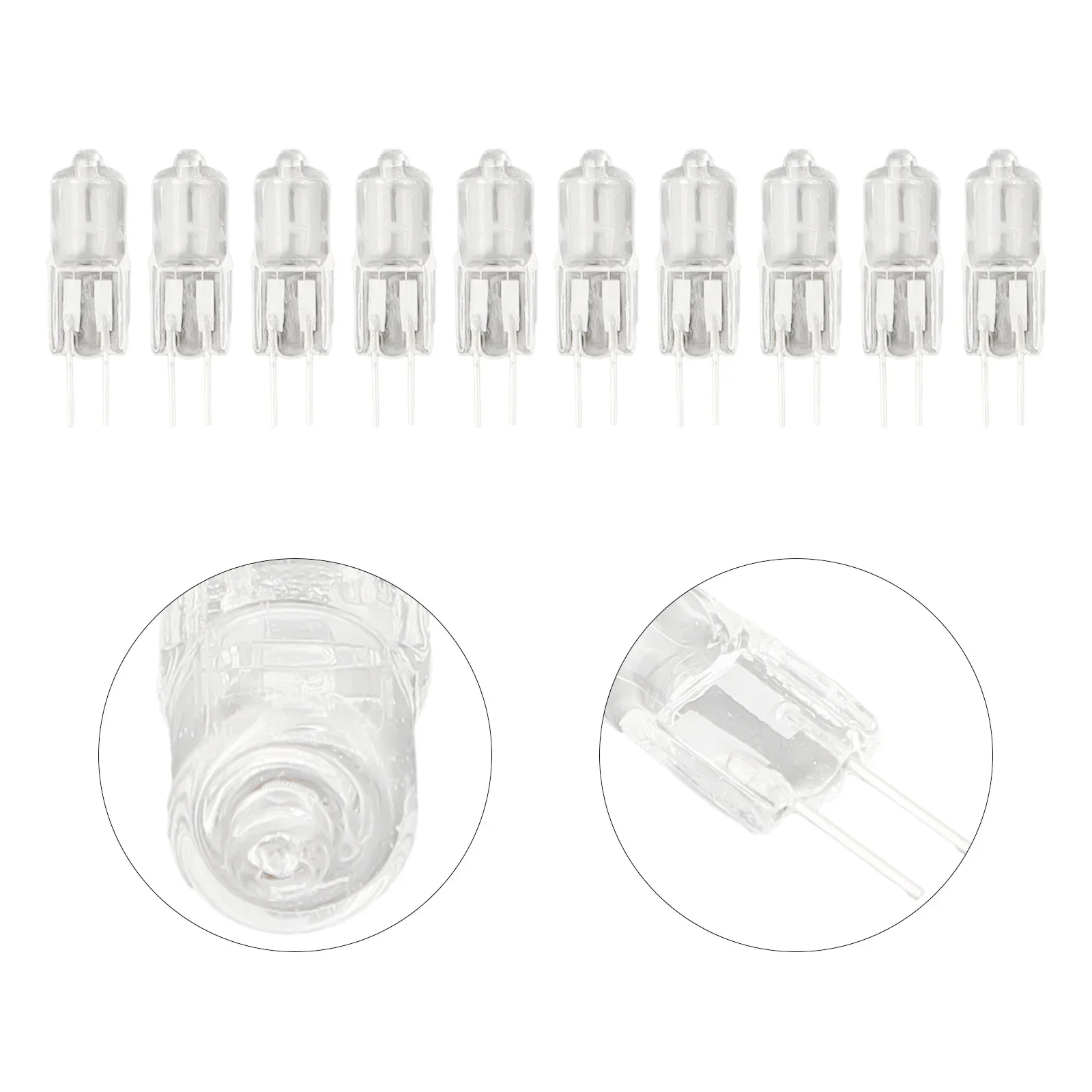 Halogen Lamp Bulb 2 Pin G4 12V 5W/10W/20W/30W/50W Desk Replacements 10pcs