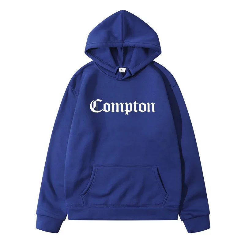 New Men's Pullover Hoodies Compton Goth Print Casual Sweatshirts Sportswear Women Hip Hop Streetwear Trainning Exercise Sweaters