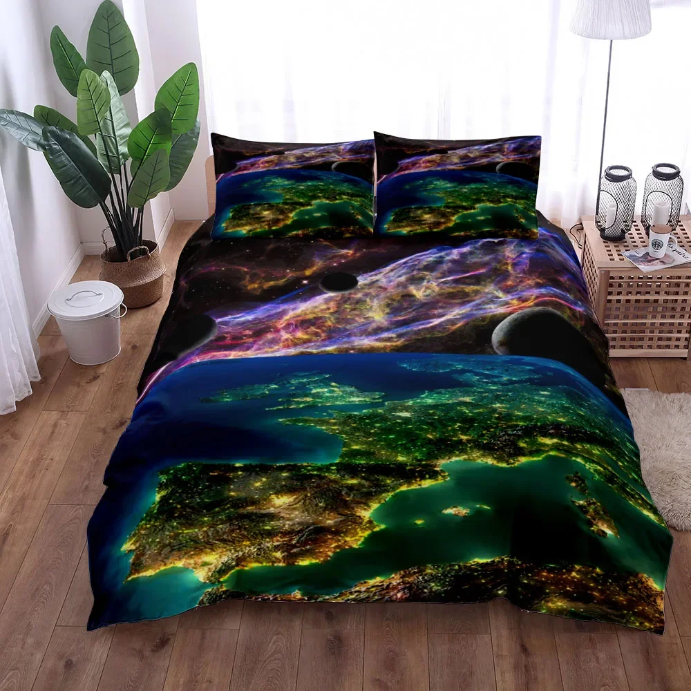Big Bang Universe Duvet Cover Set King Queen Double Full Twin Single Size Bed Linen Set