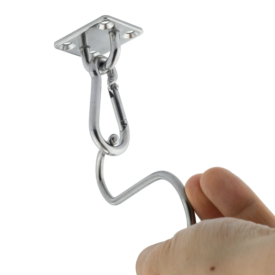 Lot De 8 Vis à œillet En Acier Inoxydable 304, Crochets à œillet M6 Robustes De 6,3 Cm, Crochets à œillet à Visser Pour Bois, Sécuriser Les Câbles