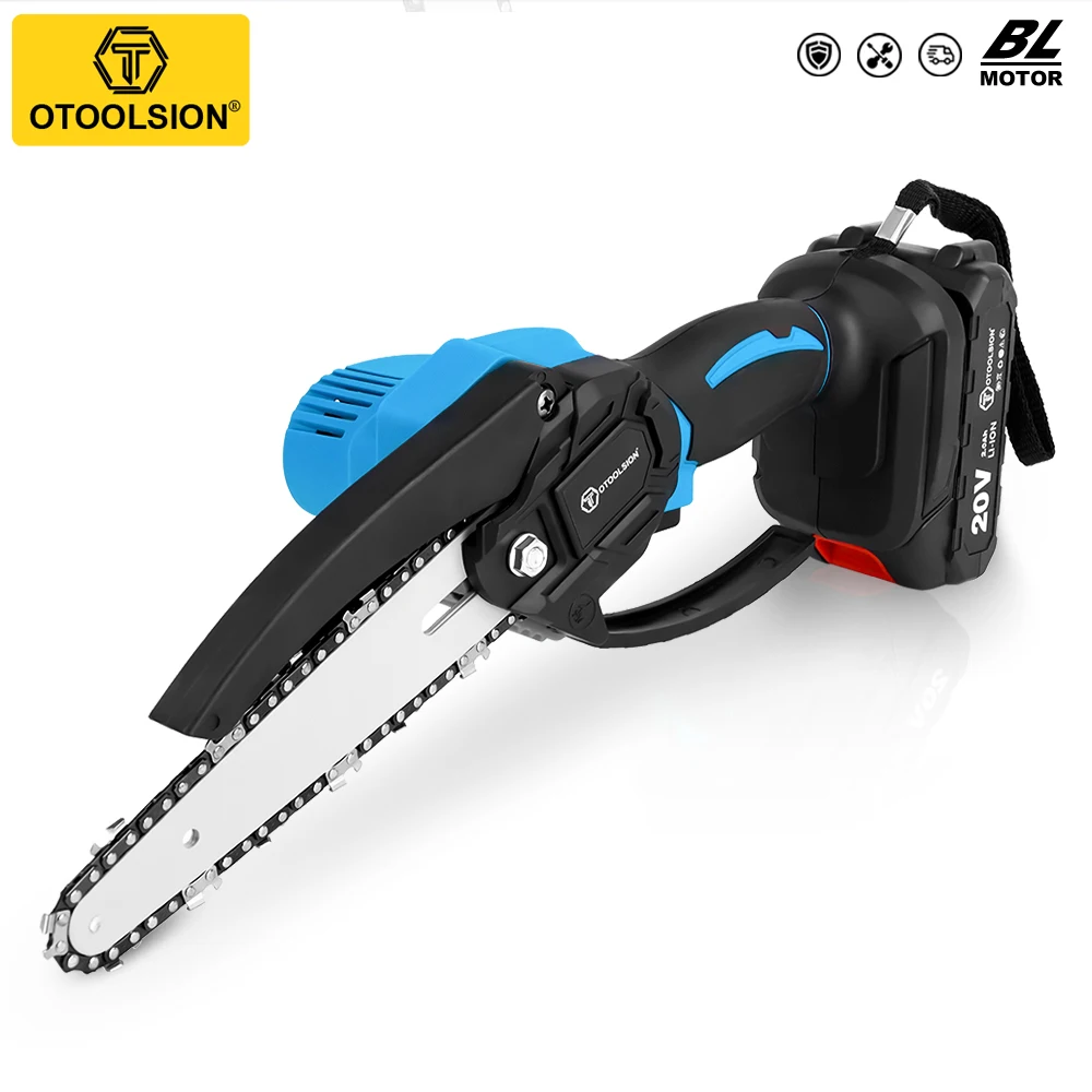 OTOOLSION Brushless Cordless Saw 6 Inch Powerful 20V Portable Brushless Cordless Chain Saw for Wood Cutting and Pruning Trees