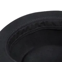 Vintage Pork Pie Hat Men Wide Brim Wool Felt Fedora Black Hat Mans Church Jazz Ribbon Trilby Panama Gangsters Caps Gentlemen 4