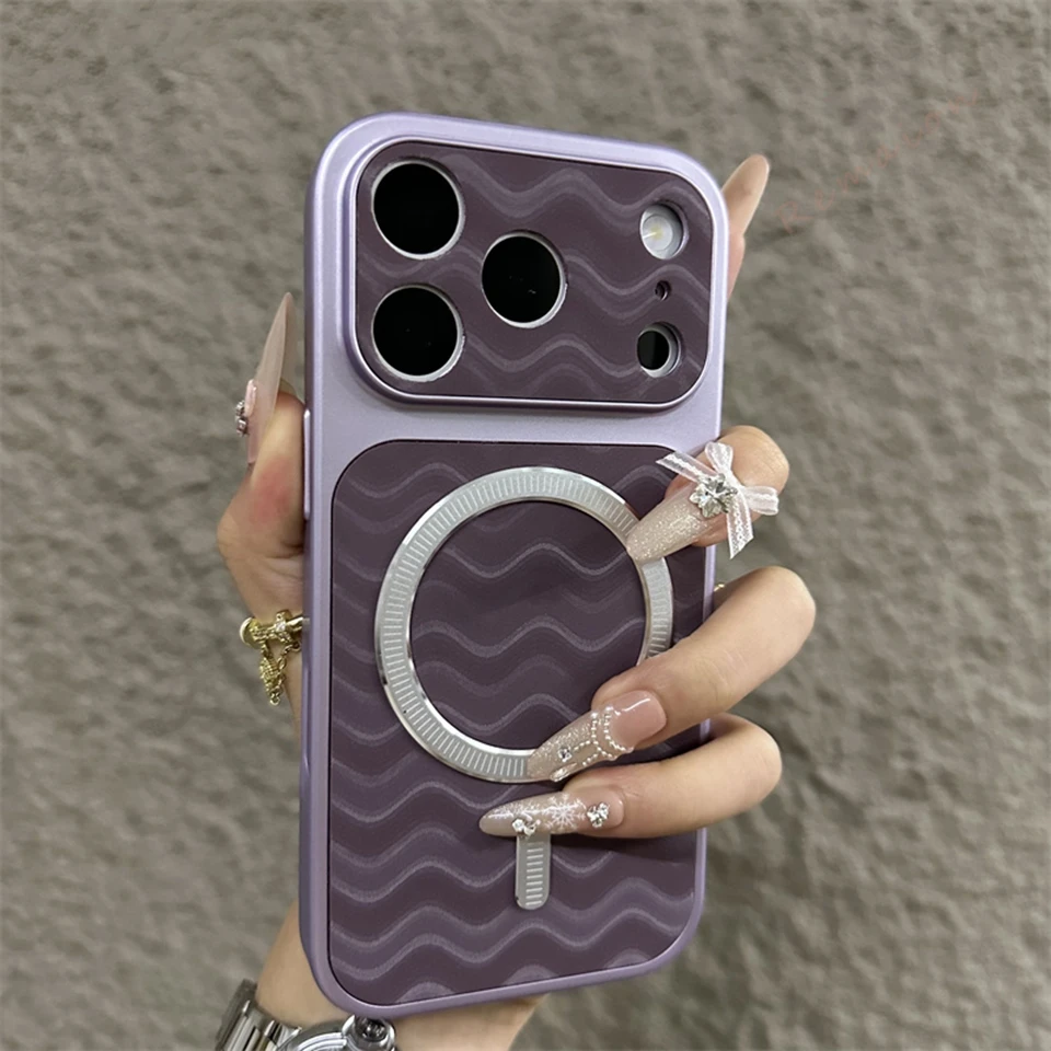 Magnetic Wave Phone Case With Shockproof Protection For Iphone_voghion.com