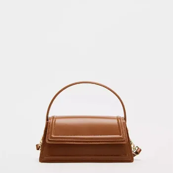 Vintage Leder Umhängetaschen für Frauen 2024 Designer weibliche kleine Klappe Schulter Achsel Tasche Achsel Handtaschen und Geldbörsen