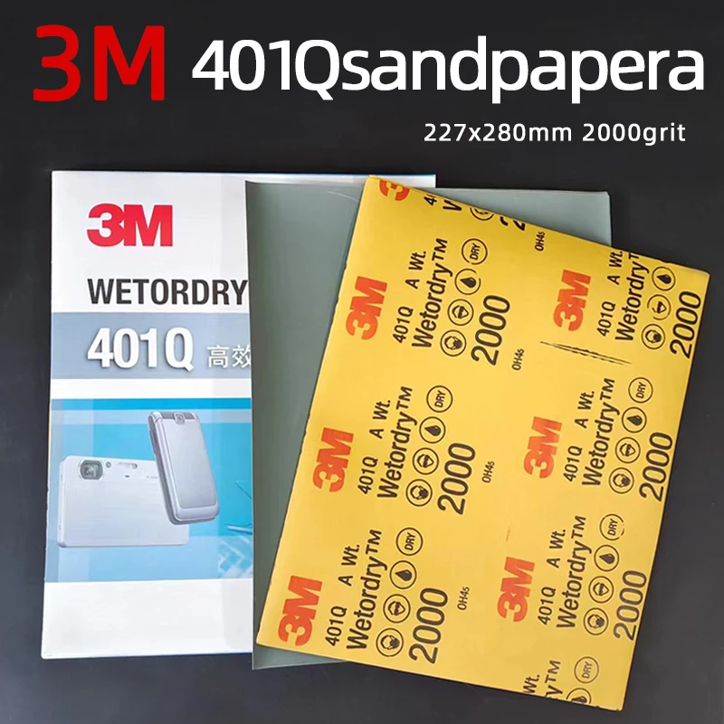 3M401Q beauty sandpaper 2000 mesh 227x280mm auto finish polishing water abrasive sandpaper sanding discs,sandpaper set,polish sand paper,sandpaper tools,mini sandpaper kit,sander pads
