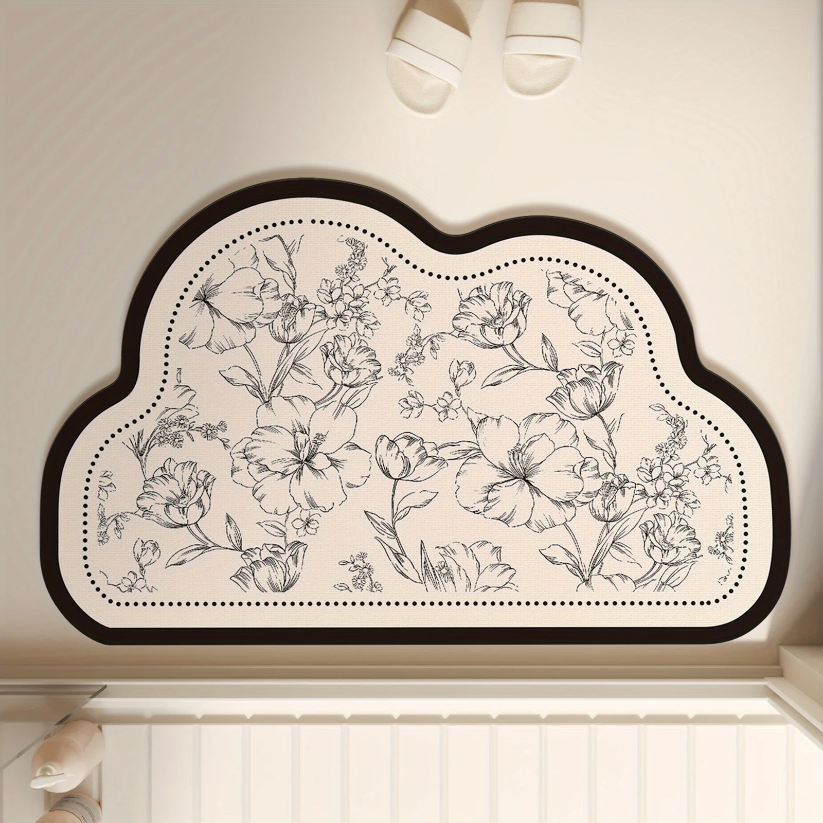 Luxurious French Noir Quick-Dry Anti-Slip Bathroom Mat