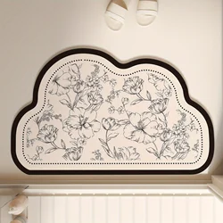 Luxurious French Noir Quick - Dry Anti - Slip Bathroom Mat - 60x90cm (Cloud type)